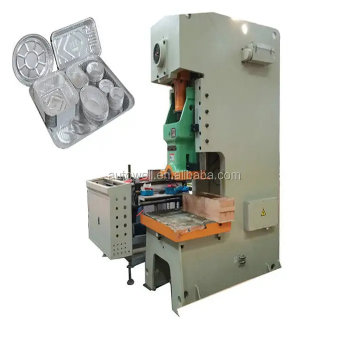 Máquina automática de fabricación de contenedores de papel de aluminio desechable