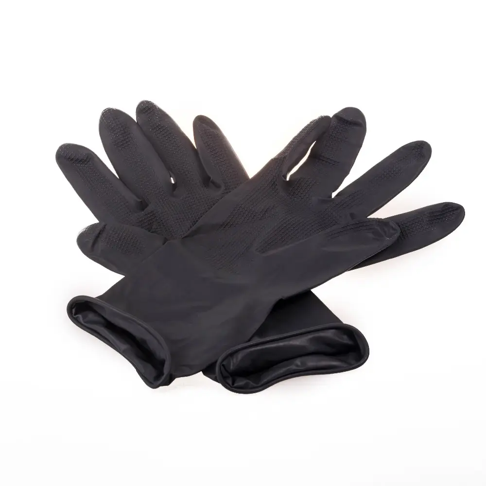 قفازات مخصصة مجموعة elegantustom تنظيف رقيق مخصص اللون قبضة Cgolder الفولاذ المقاوم للصدأ صالون اليد اللاتكس للتجميل الأسود
