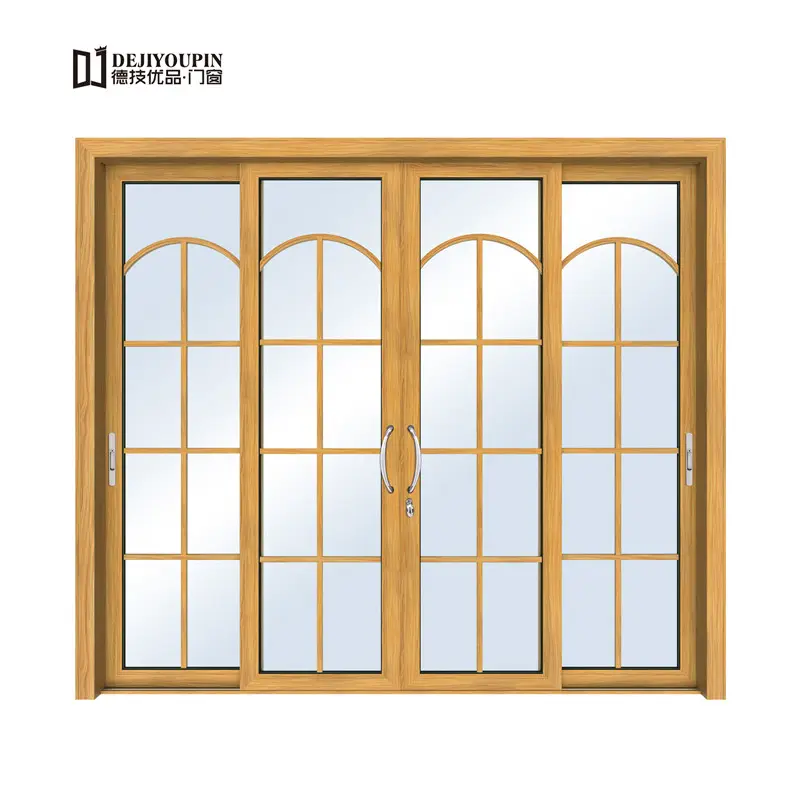 DJYP D136B ready made large glass japanese sliding door all kinds of interior doors factory