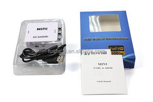 AV2HDMI Mini convertidor estilo 3D compatible con HD RCA características de entrada de S-VIDEO resolución 1080p pantalla a color adaptador de Audio Cables RCA - Product Image 3