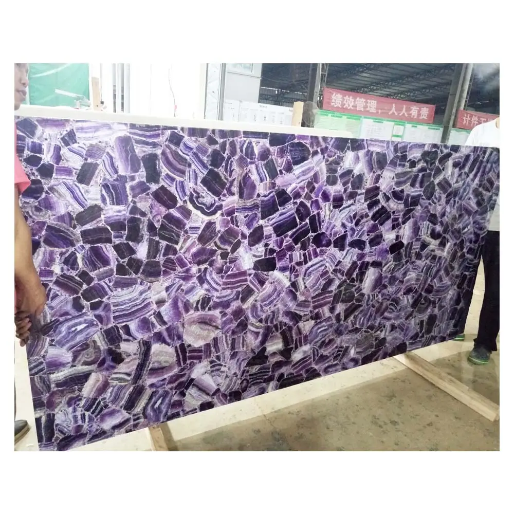 fluorite viola finto marmo con pietre preziose naturali