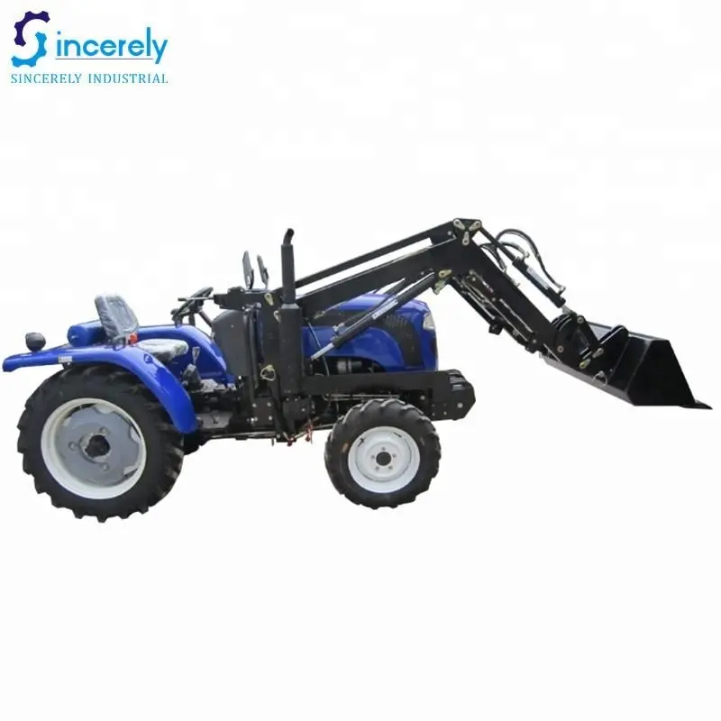 Petit tracteur de jardin en acier inoxydable, avec chargeur et dosettes à extrémités avant, à vendre