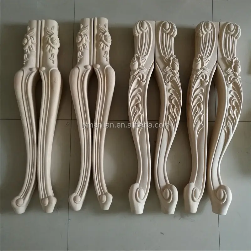 Peças de móveis estilo europeu pernas de mesa de madeira