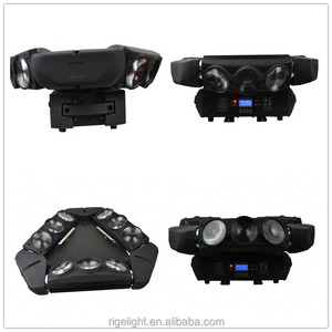 Drei kopf dj zeigen 9*12w 4in1 RGBW 9 augen <span class=keywords><strong>led</strong></span> bühne spinne strahl moving head ligjht für nacht club