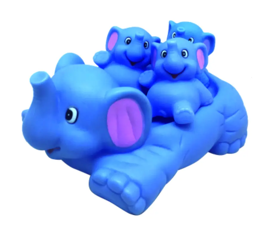 最も人気のあるフローティングゴム象の家族のお母さんと赤ちゃんのおもちゃのセット