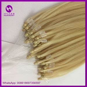 Wholesale Cuticle Remy Russian 100% <strong>Human</strong> 1g Strand Single Bead Links <strong>Easy</strong> Loop Microlink Hair Extensions - Product Image 2
