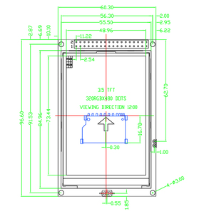 3.5 pollici TFT Modulo Schermo LCD 3.3 V/5 V ILI9486/ILI9488 Ultra HD 320X480 per compatibile con MEGA 2560 R3 Board con USB - Product Image 3