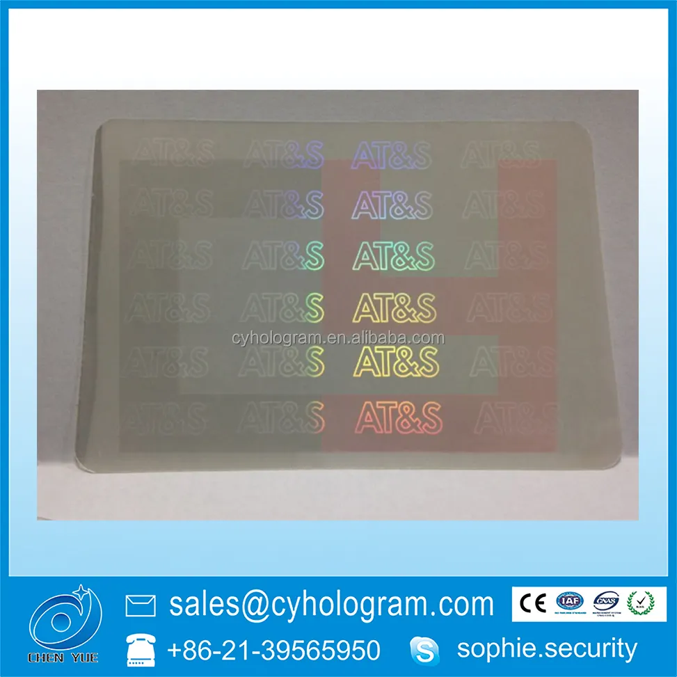 IDカード用の透明なホログラムオーバーレイステッカー