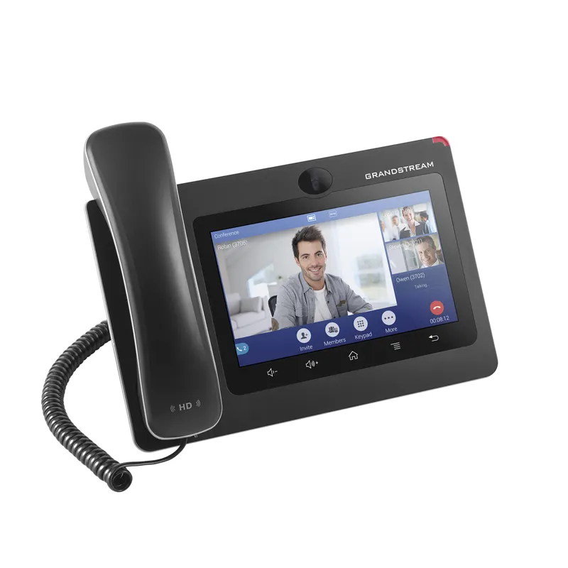 Grandstream โทรศัพท์ Ip วิดีโอ GXV3370,หน้าจอสัมผัส7นิ้วดิจิตอล TCP/Ip หน่วยในร่มแบบแฮนด์ฟรีโทรศัพท์ประตูวิดีโอสี