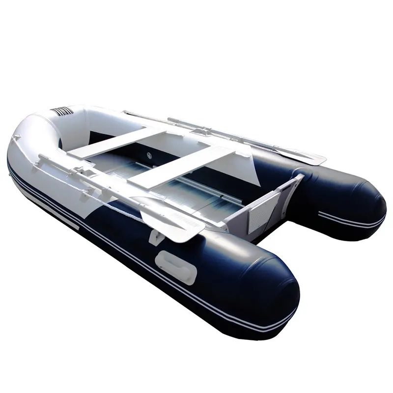FREESUN 8'10 "Blaues Schlauchboot mit Aluminium boden 4-Personen-Floß-Fischerboot Ruderboot mit Motorsport-Geschwindigkeit rettungs köder
