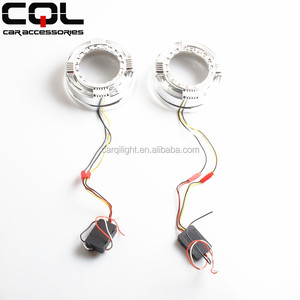Cql 2.5นิ้ว3นิ้วโปรเจคเตอร์ LED Bi-Xenon ขนาดเล็กโคมไฟเลนส์ที่มีสีขาวสีฟ้าสีแดง LED วงแหวนรัศมีวงแหวนนางฟ้า - Product Image 6