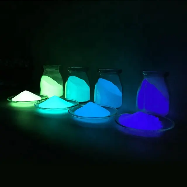 Usine chinoise lueur dans le pigment noir 16 ans pigment photoluminescent professionnel poudre de pigment phosphorescent de strontium