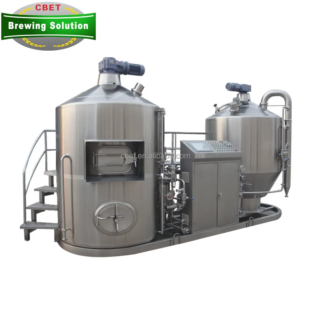 Máquina de fabricação de cerveja artesanal 300L, sistema de microcervejaria de 500 litros, equipamento de cerveja artesanal com 2 vasos, cervejaria