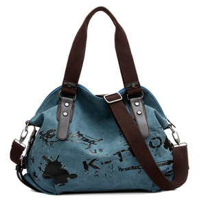 Bán Buôn Dropshipping Mỹ Và Châu Âu Phong Cách Sản Phẩm Mới Graffiti In Pattern Thời Trang Phụ Nữ Du Lịch Túi Vải - Product Image 1