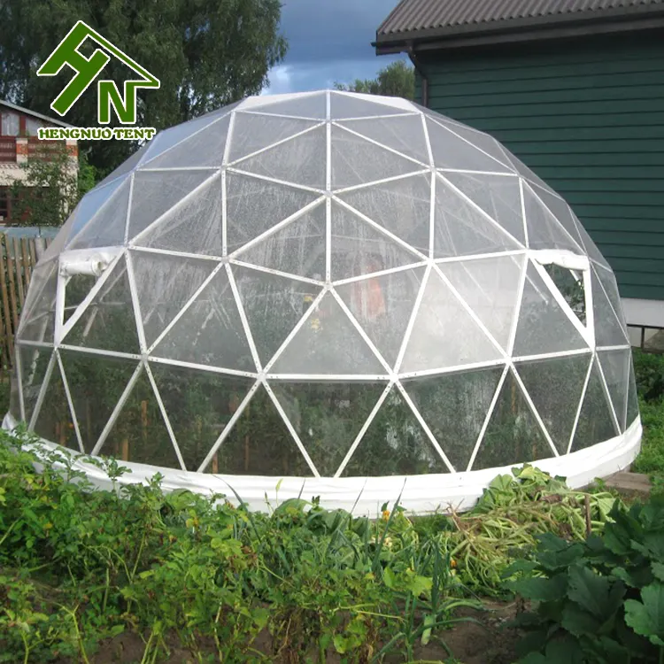 Cúpula geodésica transparente de PVC para jardín, tienda de burbujas de plástico Igloo