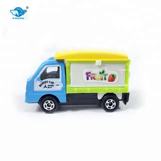 Diseño del coche modelo a escala diecast coche de juguete con la puerta abierta camión de comida