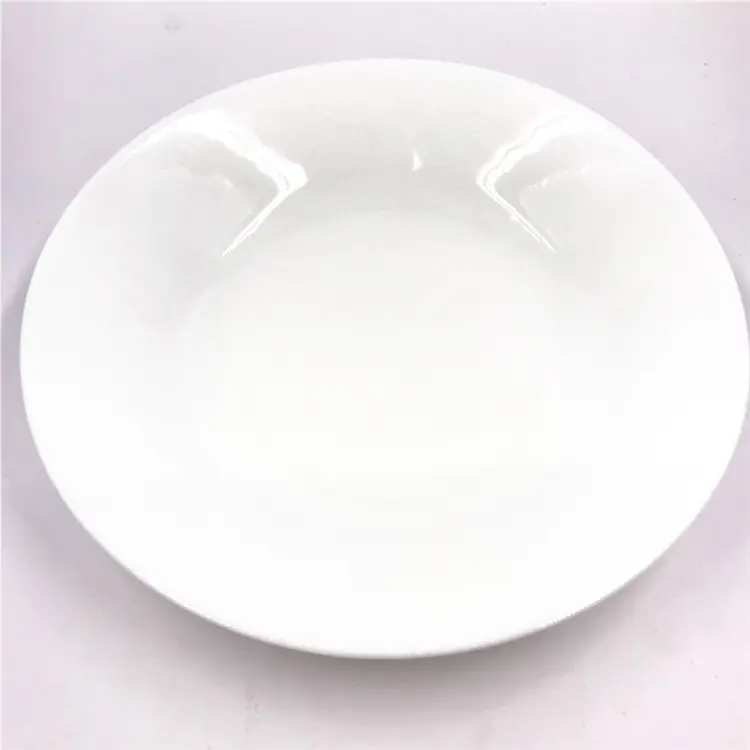 Opala branco vidro personalizado 10.5 ''prato de jantar pratos para restaurantes