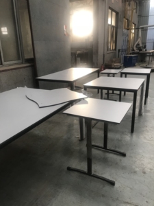 Kepler Waterproof Fire Resistant 10mm 12mm Wood Grain <strong>Solid</strong> <strong>Color</strong> Hpl Compact Phenolic Laminate Board <strong>Table</strong> <strong>Top</strong> for School - Product Image 2