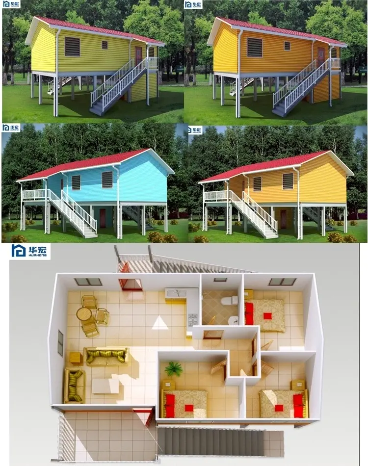 Được thiết kế đẹp tùy chỉnh trận động đất-proof giá rẻ nhanh được lắp ráp home thiết kế