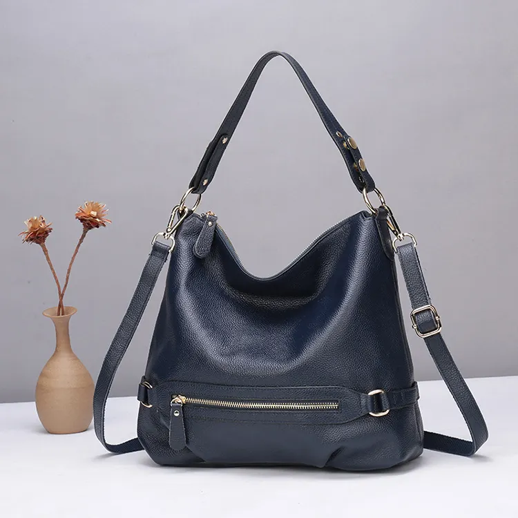 Produits les plus vendus 2020 derniers sacs à bandoulière hobo en cuir souple noir pour dames sacs à main pour femmes aux états-unis
