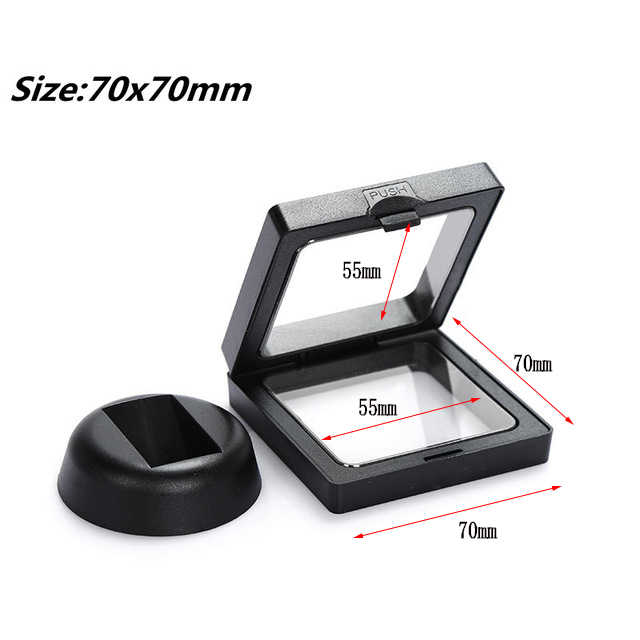 3D Floating Bilderrahmen Shadow Box Schmuck Display Stand Ring Anhänger Halter Protect Jewell ery Stone Präsentation koffer