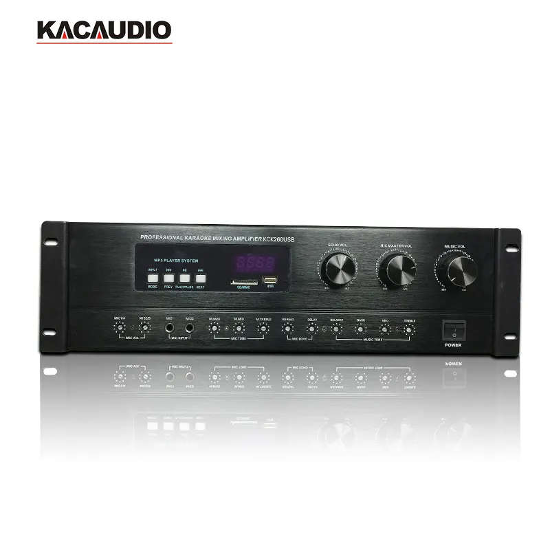 Amplificador estéreo para Karaoke, dispositivo Digital Echo, 2x260W