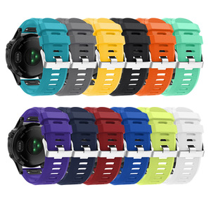 Garmin Fenix 3/Fenix 3 HR/Fenix 5X/5X Plus/D2 Delta PX/DescentMk1スマートウォッチ用Tschickソフトシリコン交換用時計バンド - Product Image 1