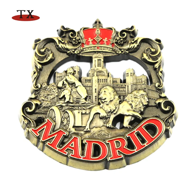 Souvenir métal Espagnol Madrid Espagne aimant de réfrigérateur