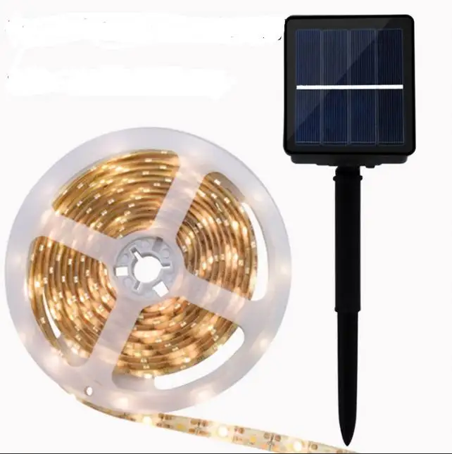 Bande lumineuse LED solaire, étanche et Flexible, IP68, IP67, 60 pièces/M, SMD, 5050, 24V, 1 unité