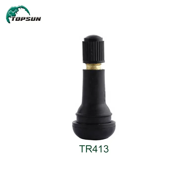 TR413 valvole per pneumatici Tubeless/valvole per pneumatici per auto in gomma naturale/valvole per pneumatici a scatto TR413