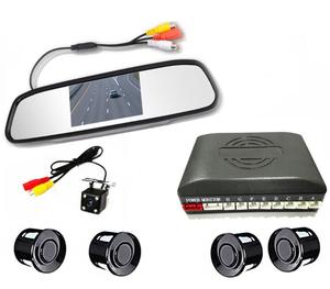 Aparcamiento sistema de sensores Con 4,3 pulgadas tft LCD Monitor espejo + parte trasera vies Cámara + timbre sensores de aparcamiento con caja de venta al por menor - Product Image 6