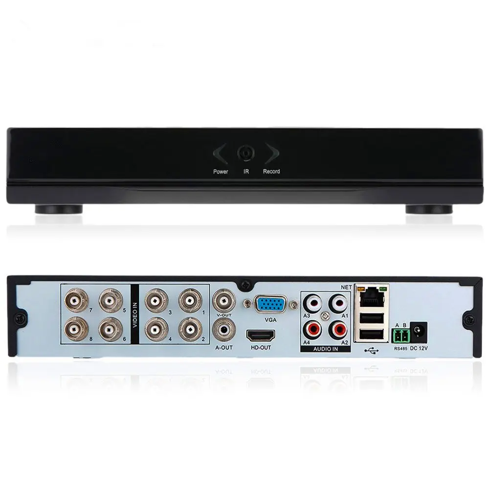 8 kanal bağımsız CCTV DVR kaydedici H.264 VGA çıkışı Video gözetim öncesi alarm kayıt