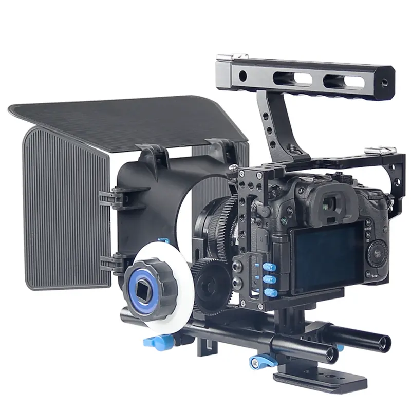 JingYing fotografie ausrüstung aluminium legierung sicherheit video dslr kamera käfig rig für GH4 A7S A7 A7R A7RII A7SII kamera
