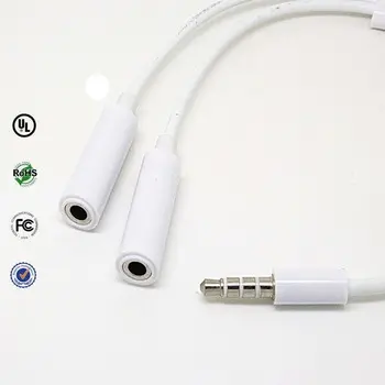 3.5mm doppel jack av audio kabel adapter kabel