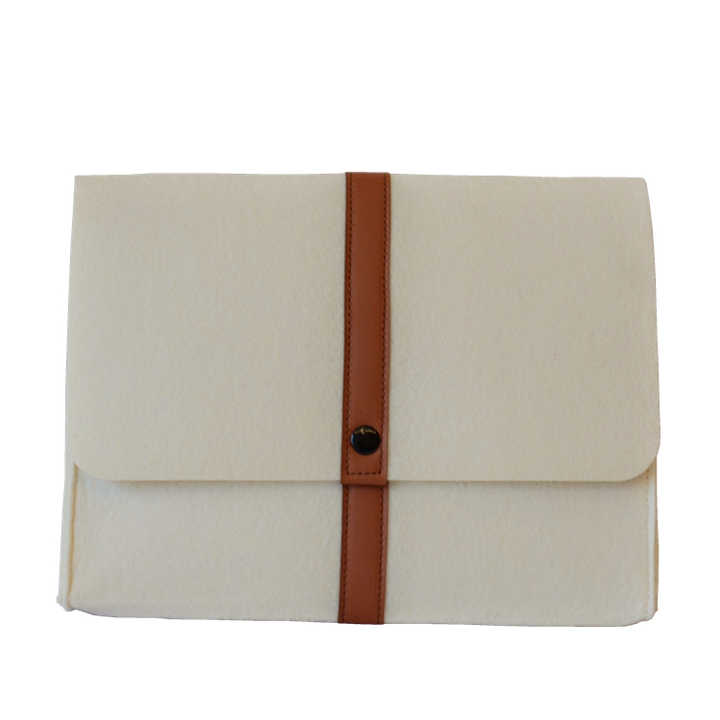 China Used Women Custom logo Leather Notebook Laptop Accessories Organizer Felt Computer Bag