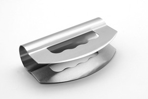 Stainless Steel <strong>Pesto</strong> <strong>Cutter</strong> Mezzaluna <strong>Cutter</strong> Herb Chopper with Double Blade <strong>Cutter</strong> and Color Box - Product Image 5