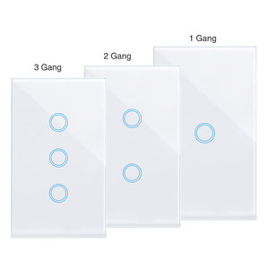 T1 US/<strong>AU</strong> Smart Wifi Wall Touch Light Switch 1/2/3 Gang Touch/WiFi/RF/APP <strong>Remote</strong> Smart Home Controller Work with Alexa E7win - Product Image 1