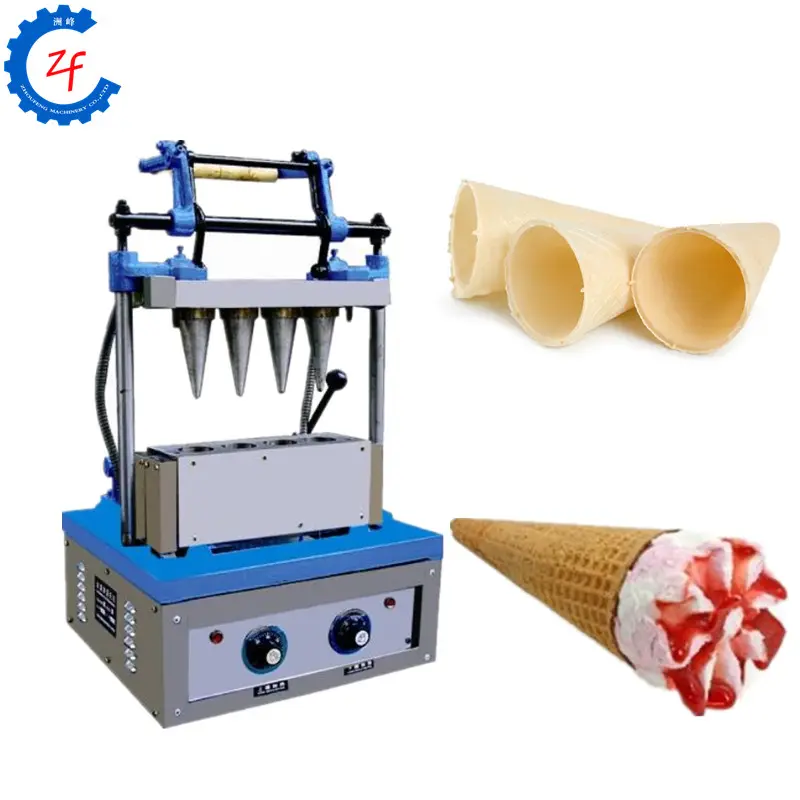 Fabricação automática de cone de icecream, equipamento de formagem, máquina de cones de sorvete, cozimento