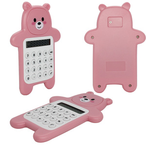 Presente promocional urso dos desenhos animados calculadora crianças com função de memória