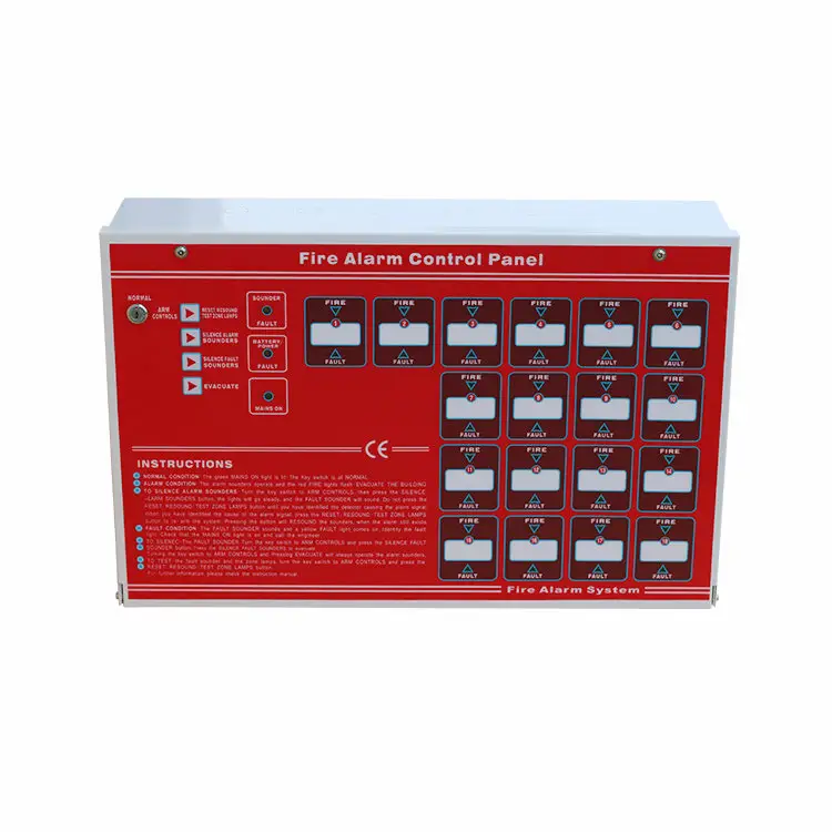 Alta calidad convencionales Panel de Control de alarma de incendios 2-18 zonas con precio de fábrica
