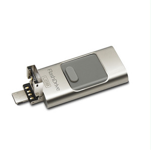 มัลติฟังก์ชั่3 In 1 Otg Usb แฟลชไดรฟ์สำหรับ iPhone IOS และ Android กับ CE Rohs FCC ได้รับการอนุมัติ - Product Image 4