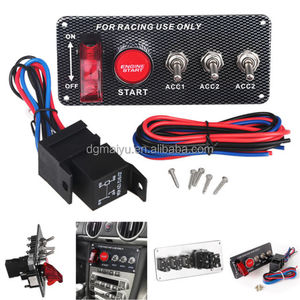 12 V LED Toggle Interruttore di Accensione Pannello di Inizio del Motore Push Button Set per Auto Da Corsa - Product Image 1
