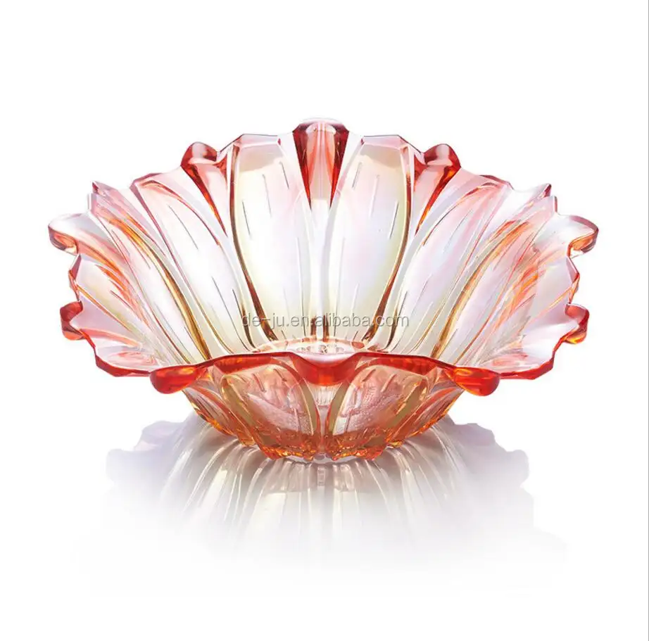 Kwaliteit Acryl Hars Handgemaakte Slakom Europese Diepe Kristal Glas Fruit Bowls