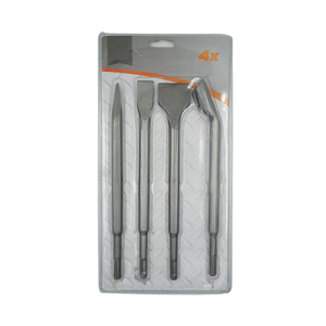 4Pcs SDS Plus <strong>Chisel</strong> Set <strong>in</strong> PVC Double Blister - Product Image 1