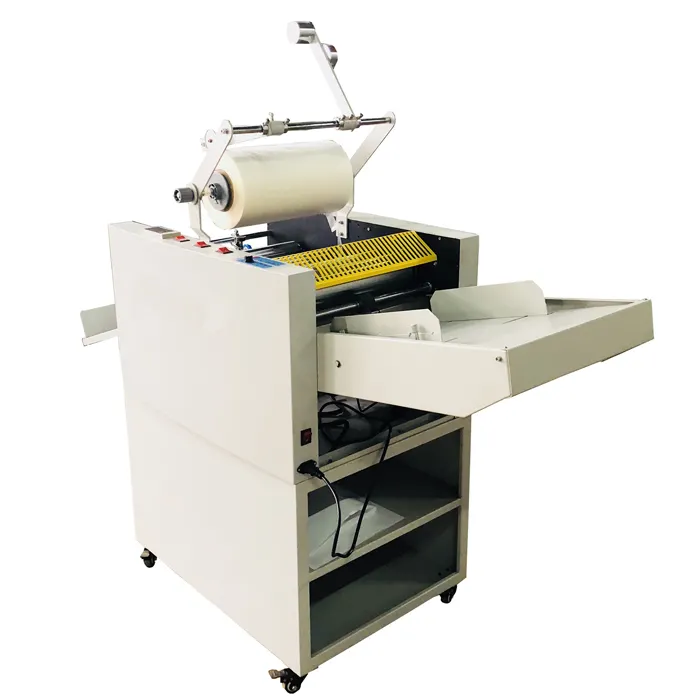 SIGO brand SG-390E automatic feeding laminating machine 370mm with auto cutting sheet function