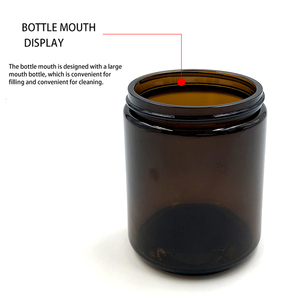 גדול גודל עגול 250ml אמבר זכוכית צנצנת עם מכסה ABS