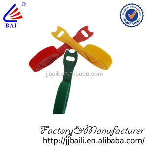 Fixação ajustável nylon colorido reutilizável dupla face laço de fita gancho