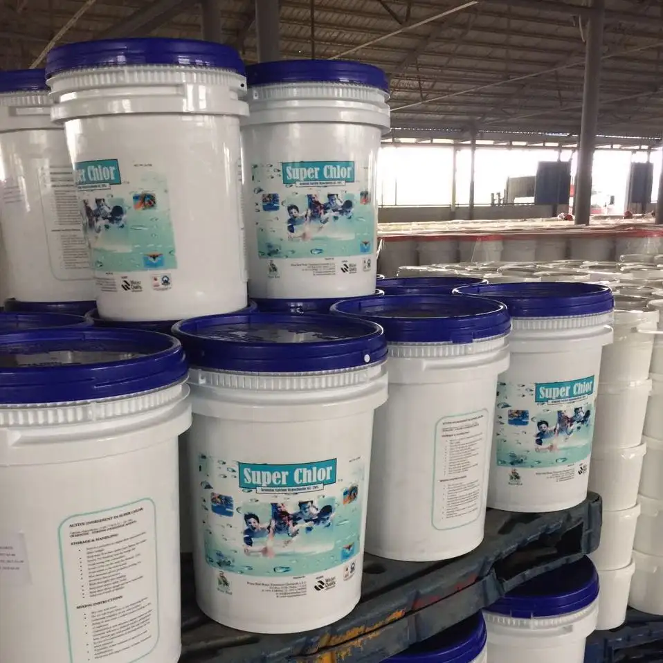 70% calcium hypochlorite 40kg 45kg drum for pool shock maintenance
