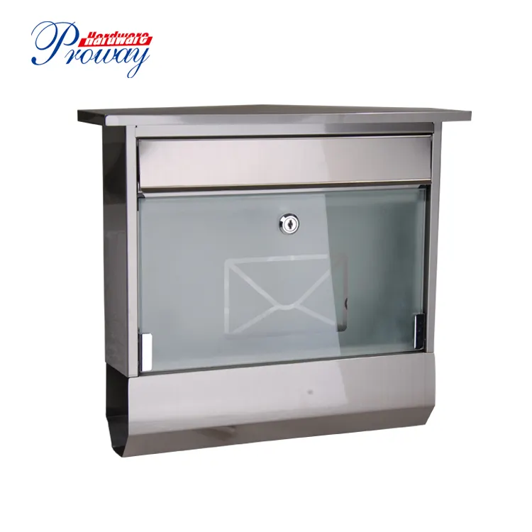 new design stainless steel mailbox with glass door