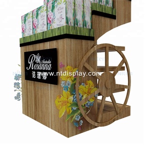 Trung Tâm Mua Sắm Sáng Tạo Tùy Chỉnh Xe Đẩy Kẹo Bằng Gỗ Sản Phẩm Chăm Sóc Sắc Đẹp Vật Liệu Kim Loại Trang Trí Công Phu Trưng Bày Chăm Sóc Da Khuyến Mãi Có Bánh Xe - Product Image 5